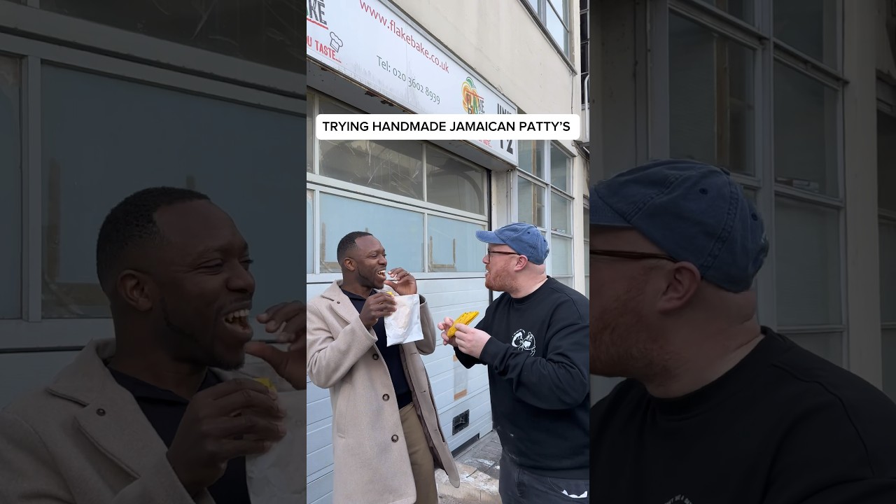 Trying Handmade Jamaican Patties #jamaicanfood #food #london #foodie #shorts