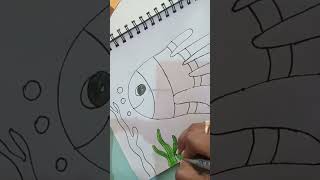 Animal from tracing hand 🐠🐟#tracing#animaldrawing#hand#easydrawing#forkids#reels