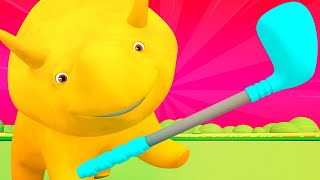 Dino der Dinosaurier lernt Farben und spiel Golf screenshot 5