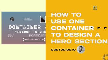 How to Use One Container To Design A Hero Section in Elementor Page Builder