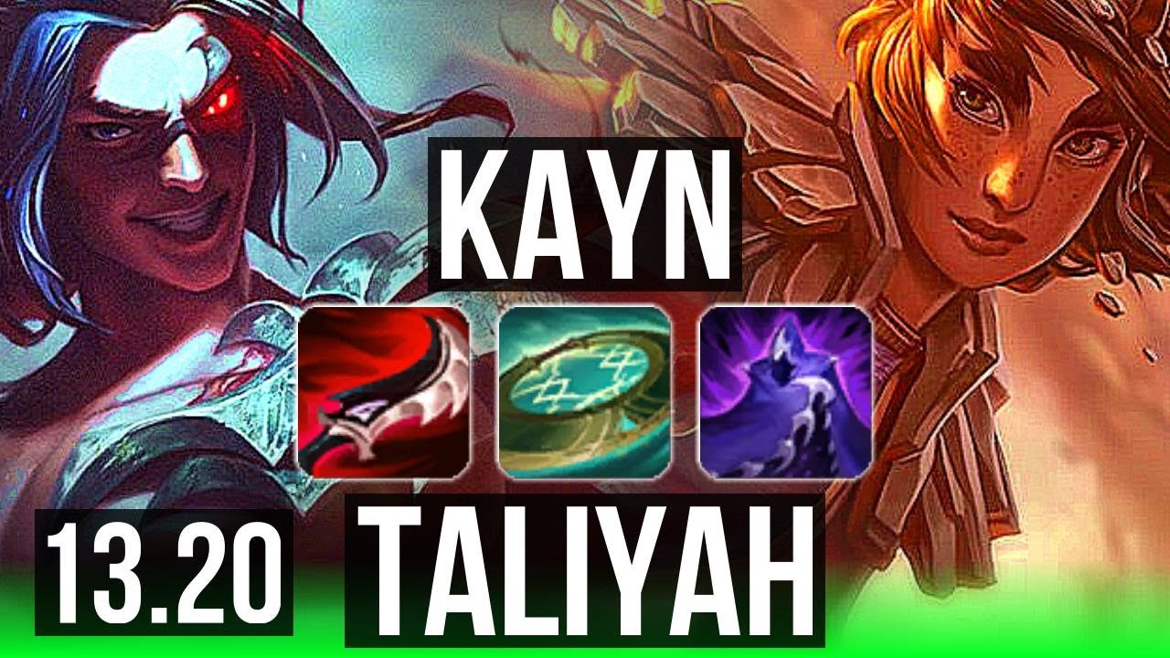 KAYN vs TALIYAH (JNG) | 4.7M mastery, Comeback, 6 solo kills, 1100+ games | BR Challenger | 13.20