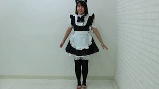 ミアコスチューム　H107WH　裾レース付きトゥレスオーバーニー　色：ブラック×ホワイト　サイズ：23-25cm