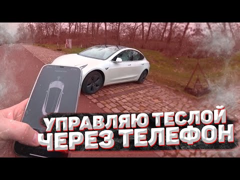 УПРАВЛЯЮ ТЕСЛОЙ Через ТЕЛЕФОН | Tesla model 3