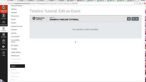 Timeline Tutorial 2.0 OSU Ecampus