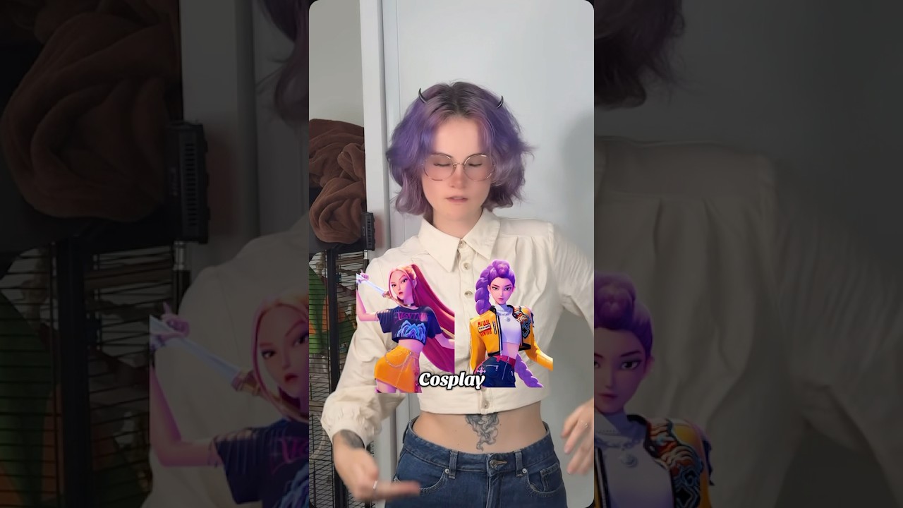 Mira and Rumi cosplay from K-pop demon hunters ✨ #sajaboys  #cosplay