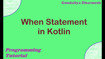 When statement in kotlin. Kotlin Programming tutorial in Hindi