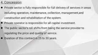 Public Private Partnership (PPP) - Business Environment & Policy