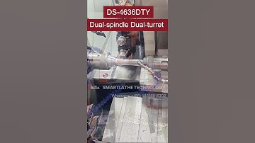 Our Dual-spindle Dual-turret CNC Lathe. l DS-4636DTY with automatic load and unload system.