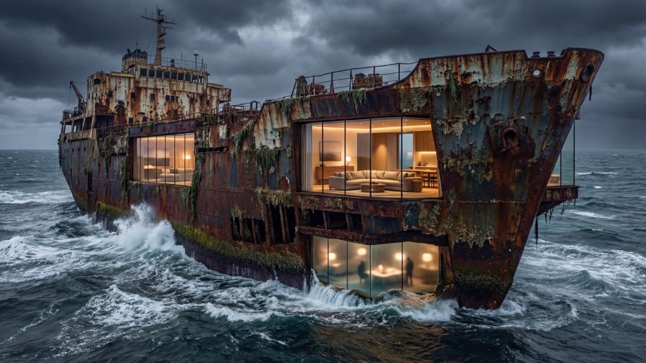 I Turned a Forgotten Shipwreck Into a Secret Luxury Ocean House Underwater (ASMR)