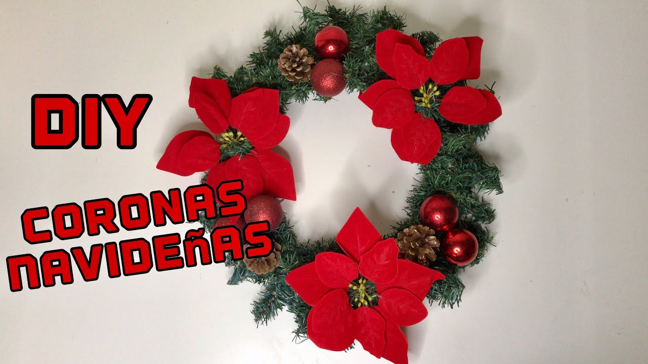 tallarines guapo abrigo COMO HACER CORONAS NAVIDEÑAS 🎄 2 IDEAS PARA DECORAR TU CASA EN NAVIDAD CON  POCO DINERO - YouTube