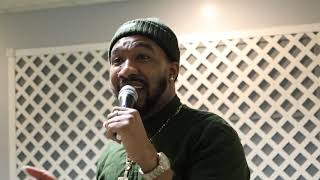 Christian Key from Cleveland Ohio singing at Gathright Music Open Mic