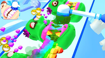 TEETH RUNNER! 🌈👩🏻‍🦰🦷 Gameplay All Levels Walkthrough iOS, Android New Game Update Max Level 2-3AA