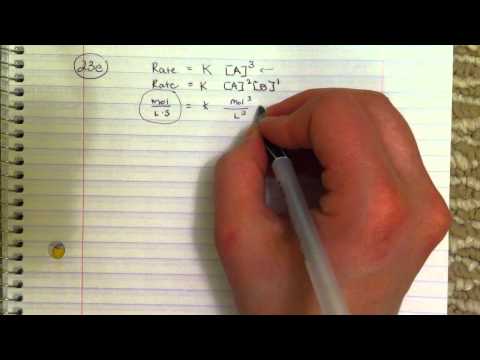 Units for the Rate Constant, k (Z.12.23e)
