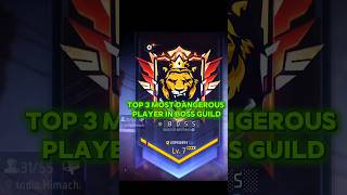 Details free fire के top 3 most dangerous player in boss guild ☠️ Free fire top 1 guild #freefire #shorts Update