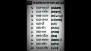 Thai numbers 1-10 #shorts #pronunciation #language #numbers #thai #thailand #education #yt