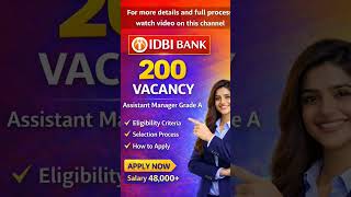 IDBI Bank Bharti 2026 | 200 जागा | पगार ₹48,000+ | अर्ज 8 मार्चपासून