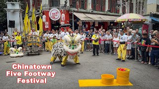 Lion Dance Chinatown | Five Footway Festival | Hok San Association Singapore