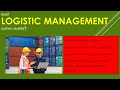 Career In Logistic Management With Salaries 