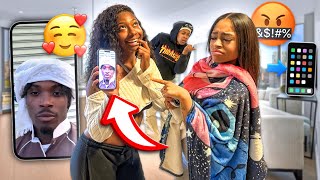 I PUT ELI AS MY LOCKSCREEN PRANK ON NADIA *she called him* | DTMnation |