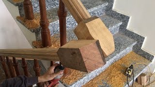 Amazing Woodworking Project For Wooden Stairs (PART 2) - How To Make Curved Railing For Wood Stairs Amazing Woodworking Project For Wooden Stairs (PART 2) - How To Make Curved Railing For Wood Stairs Curved ...