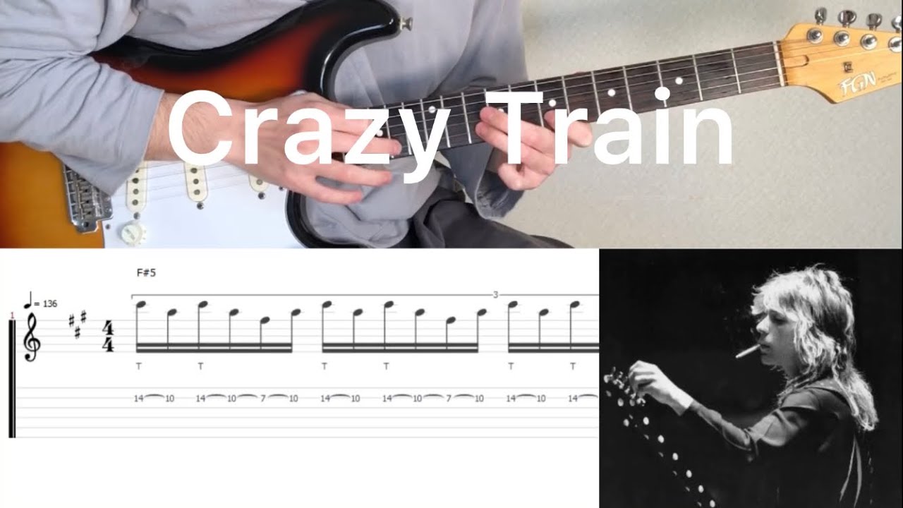 Crazy Train (guitar solo cover with tabs & chords) Crazy Train (guitar solo cover with tabs & chords)
