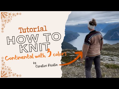 Tutorial: How to knit continental colorwork with 3 colors