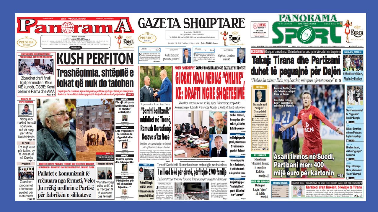 18 dhjetor, 2019  "Shtypi i dites" në News24 - "Koha për t'u zgjuar" nga Bashkim Hoxha