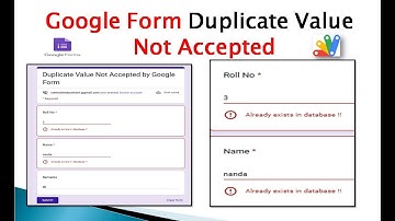 Google Form Duplicate Data Not Accepted II unique Value enter in google form II गुगल फॉर्म
