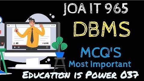Most Important DBMS MCQ