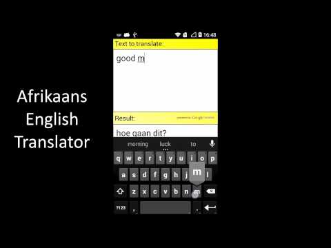 Afrikaans İngilizce Çevirmen