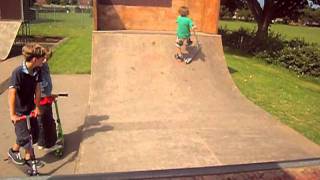 tobys first half pipe sesh