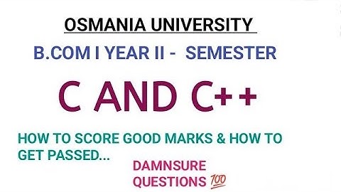 PROGRAMMING WITH C AND C++ 2ND SEM IMPORTANT QUESTIONS