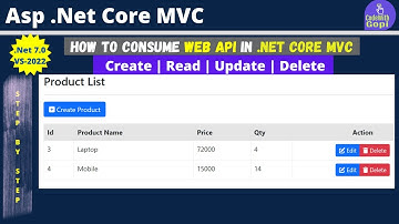 🚀 Full CRUD Operations | How to Consume Web API in ASP.NET Core MVC | 📡 Consuming Web API