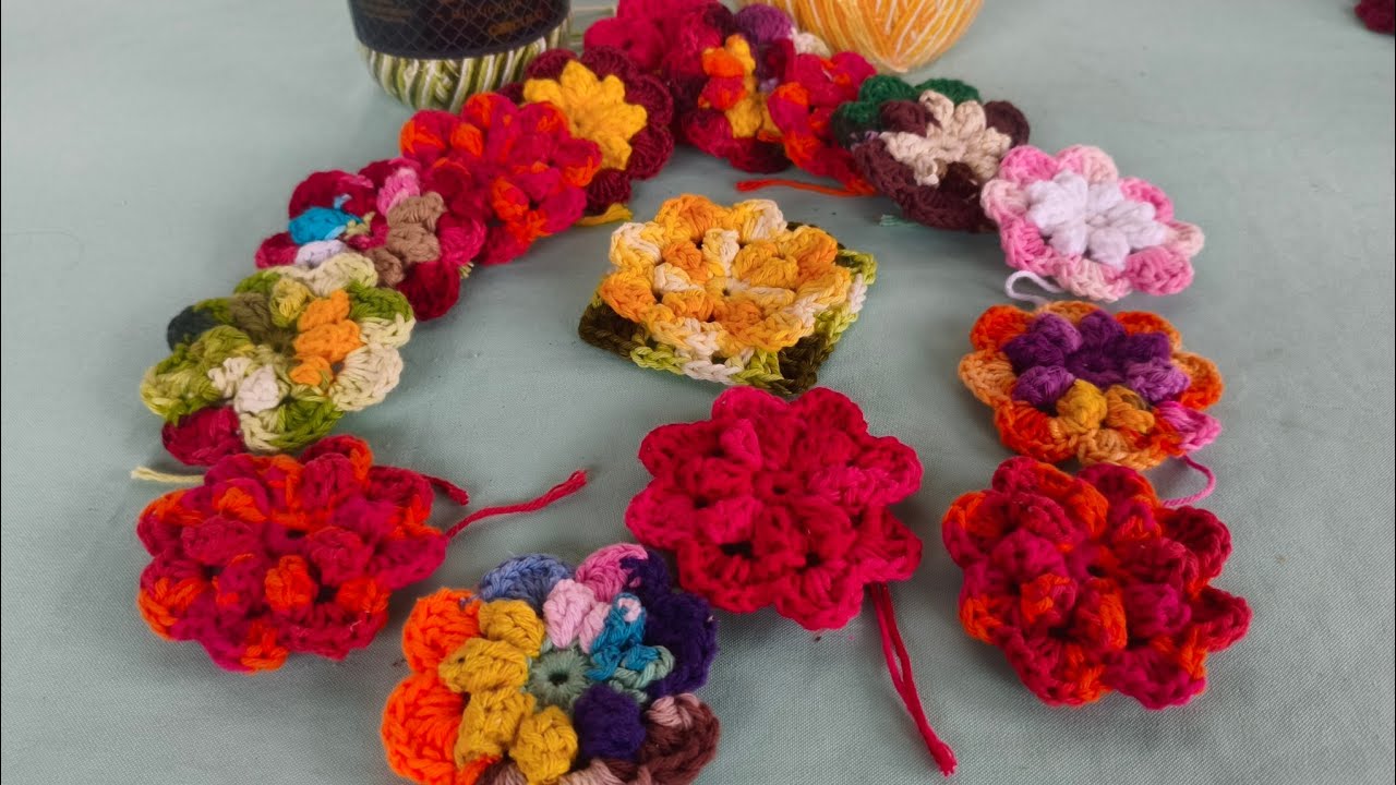 Vídeo aula flor delicada #crochet #videoaula versão @nandasanchez