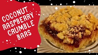 Coconut Raspberry Crumble Bars