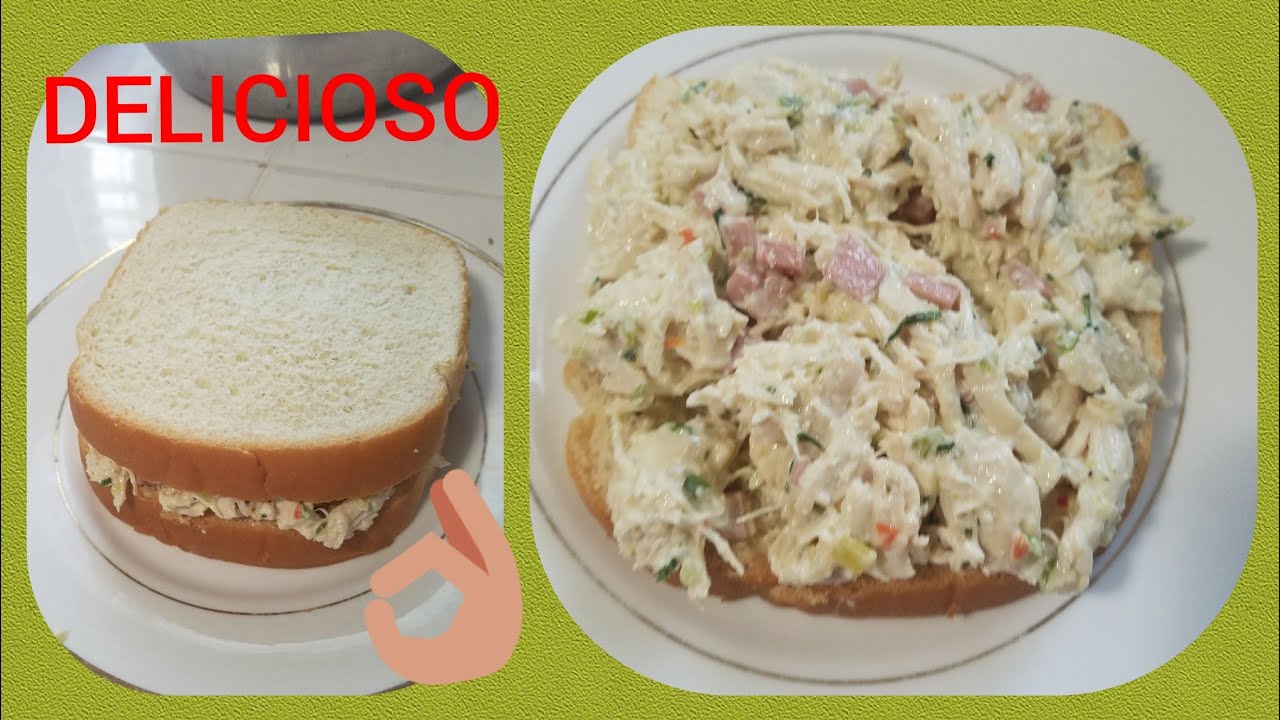 MANERA DE PREPARAR PASTA DE POLLO🍗 PARA SANDWICH 🍞 YouTube