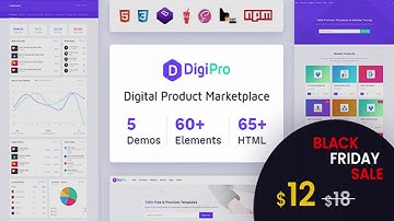 DigiPro - Digital Marketplace HTML Template with Dashboard | Themeforest Website Templates and
