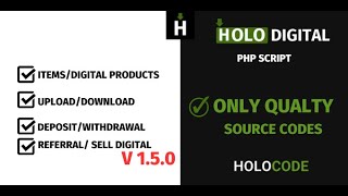 HOLODIGITAL - Digital Products Sell Store PHP Script