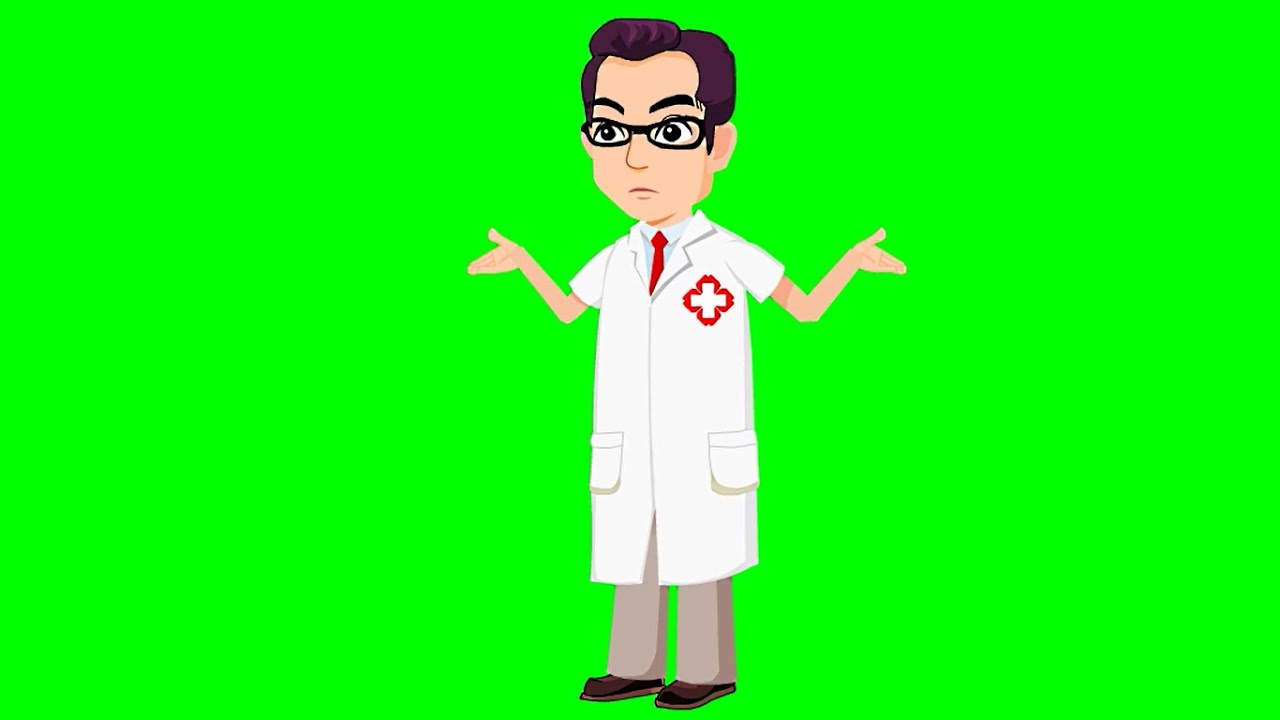 Male Doctor Greenscreen | Copyright Free Green Screen Character