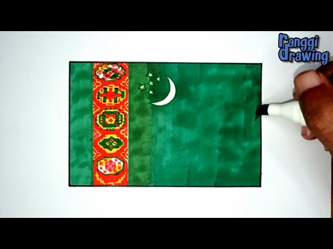 How to Draw The Flag of Turkmenistan