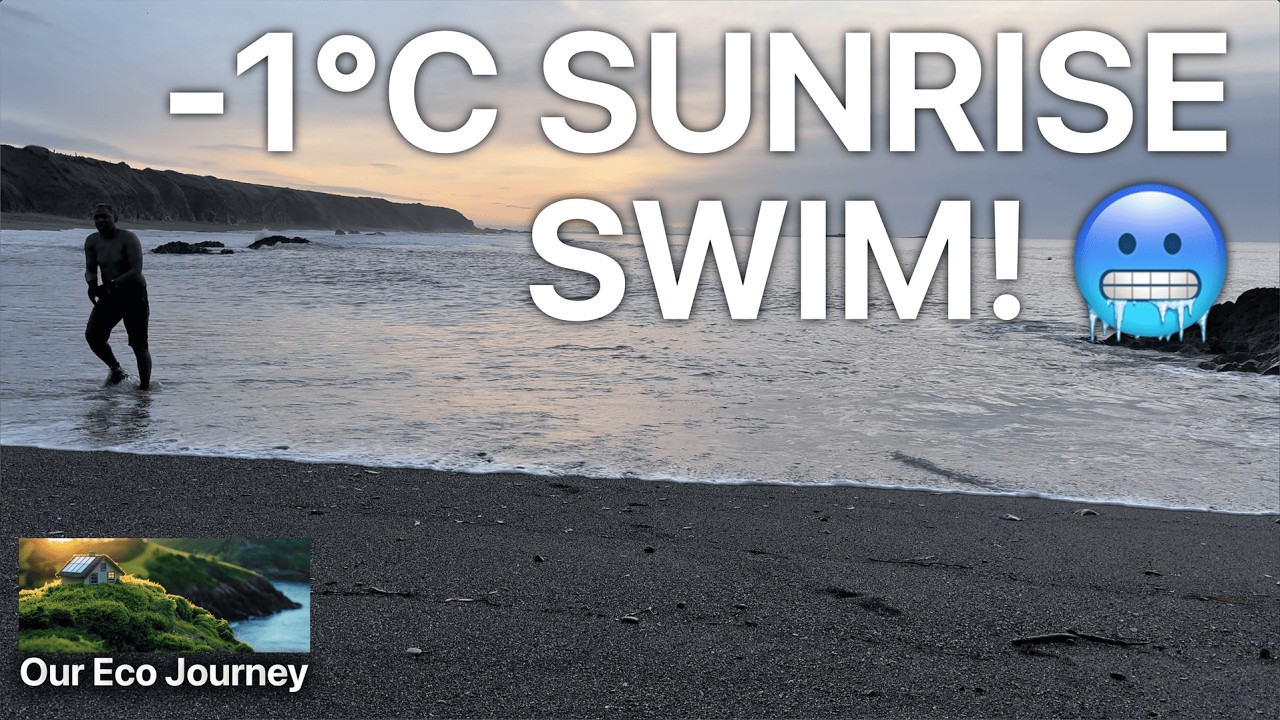 Irish Sea Swimming at -1°C! 🥶 Swim 65 | Sunrise Cold Water Therapy at Bannow Beach 🌅