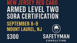 NJ Armed Red Card SORA cert 9/8-9/9