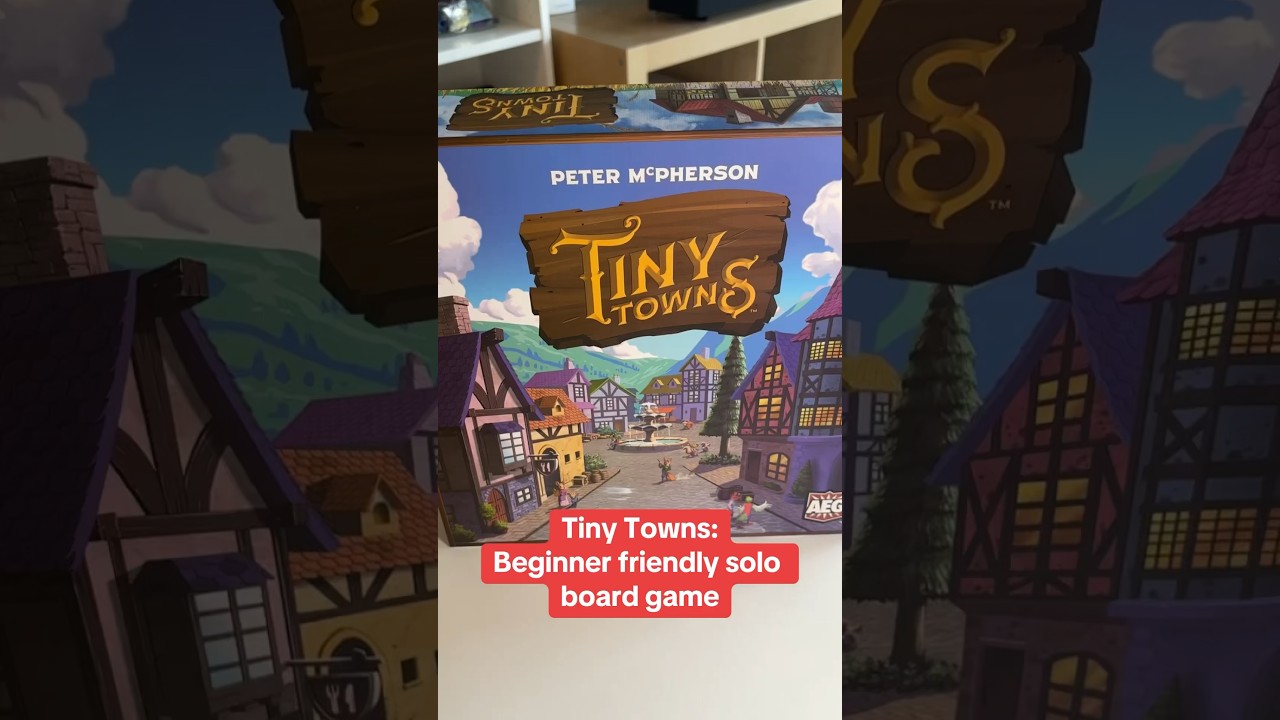 Tiny Towns 🏘️🐿️ Beginner-Friendly SOLO Board game (my favorite game ever!!)