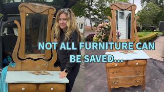 Not All Furniture Can Be Saved… But I Had to Try! | Victorian Dresser Restoration