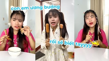 Tổng hợp video siêu hài hước vui nhộn, con em ương bướng ăn xúc xích bị bà và mẹ xử lí hài hước