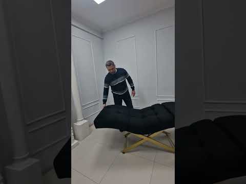 Кушетка регульована косметологічна анатомічна для нарощування вій, косметолога, татуажу, перманенту КСН02 VENSO, видео 1