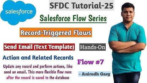Send Email Notification using Text Template Record Triggered Flow | SFDC-25 | Salesforce by Anirudh