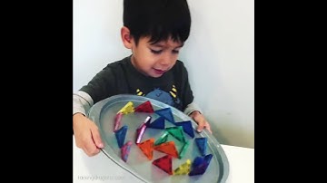 Magnetic Tile Maze - DIY Preschool Activity for Kids | STEM STEAM Fine Motor Activity