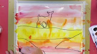 Painting the Deer Silhouette