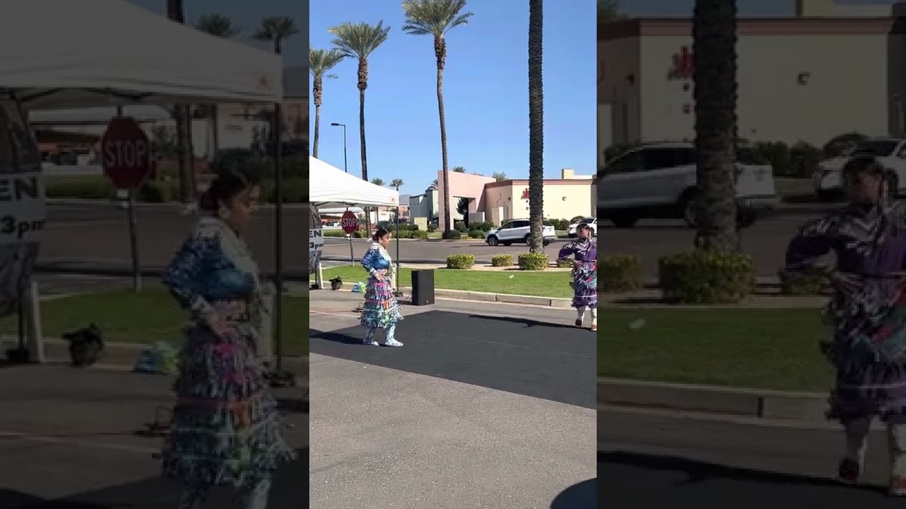 Jingle dress dancers in Scottsdale Arizona